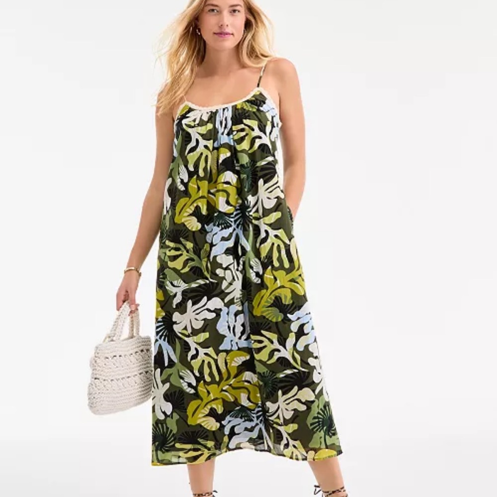 ON 34th Crochet Detail Midi Slip Dress